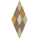 3 X 6 Mixed Travertine Diamond / Rhomboid Honed & Beveled Mosaic Tile-Travertine Mosaic-American Tile Depot