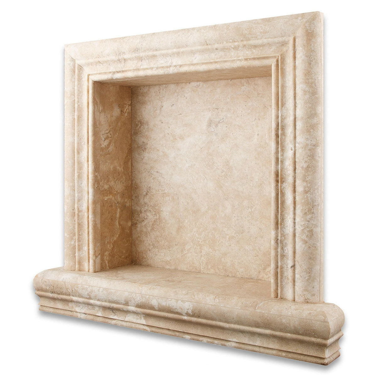 Durango Cream Travertine Hand-Made Custom Shampoo Niche / Shelf - SMALL - Honed-American Tile Depot