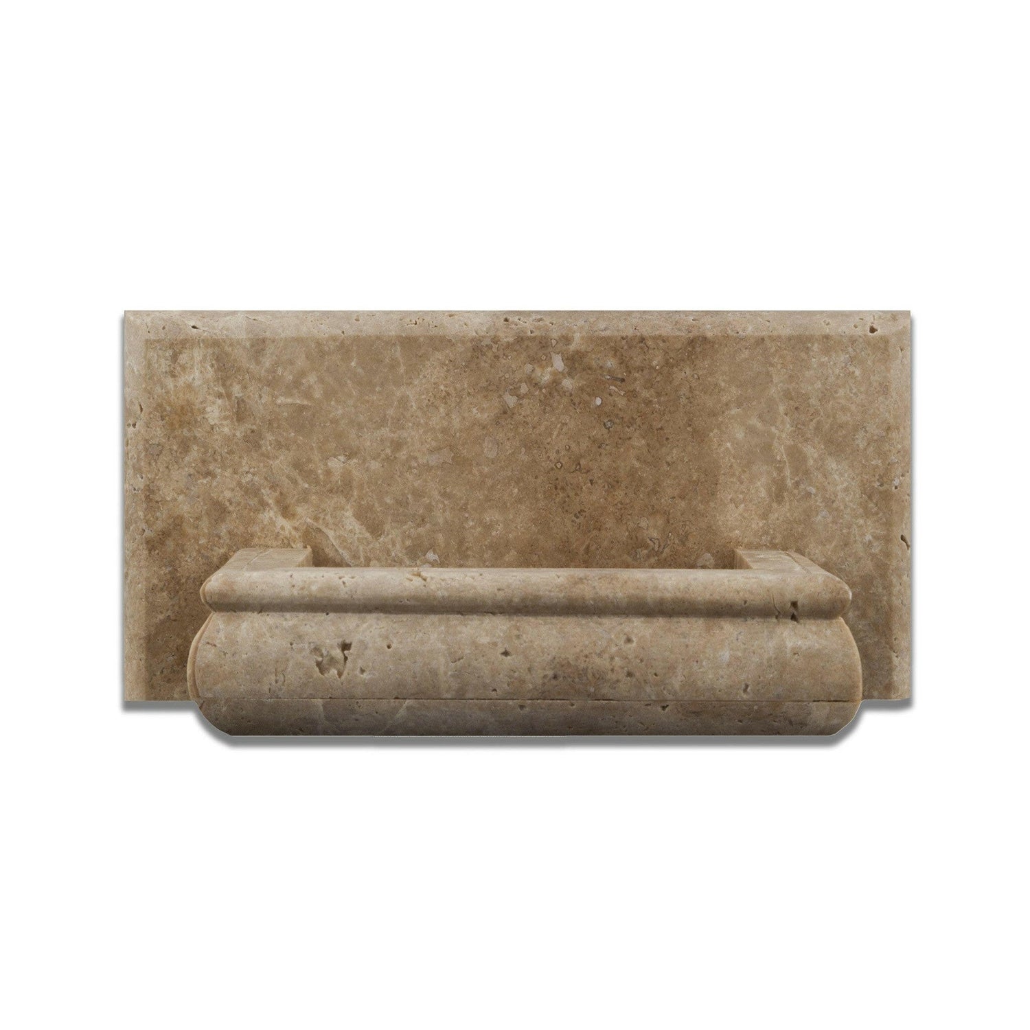 Durango Cream Travertine Hand-Made Custom Soap Holder - Soap Dish - Honed-American Tile Depot