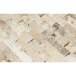 1 X 2 Philadelphia Travertine Split-Faced Brick Mosaic Tile