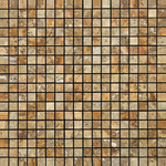 5/8 X 5/8 Scabos Travertine Polished Mosaic Tile-Travertine Mosaic-American Tile Depot