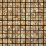 5/8 X 5/8 Scabos Travertine Polished Mosaic Tile