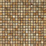 5/8 X 5/8 Scabos Travertine Polished Mosaic Tile