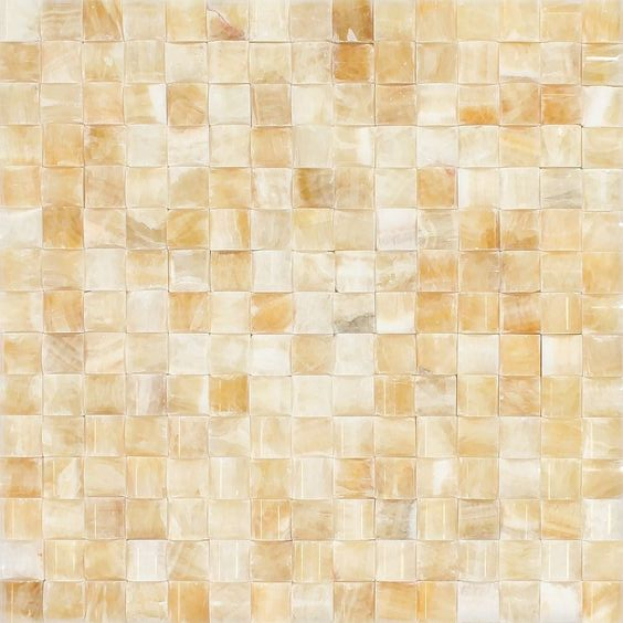 Honey Onyx Polished 3D Small Bread Mosaic Tile-Marble Mosaic-American Tile Depot