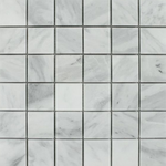 2 X 2 Bianco Venatino (Bianco Mare) Marble Honed Mosaic Tile-Marble Mosaic-American Tile Depot