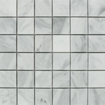 2 X 2 Bianco Venatino (Bianco Mare) Marble Polished Mosaic Tile-Marble Mosaic-American Tile Depot