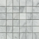 2 X 2 Bianco Venatino (Bianco Mare) Marble Polished Mosaic Tile