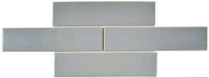 3 X 12 Mist Gray Glass Subway Tile - Rainbow Series