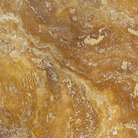 Sample of 18 X 18 Gold / Yellow Travertine Filled & Polished Tile-Sample-American Tile Depot