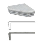 Carrara White Marble Hand-Made Custom Shower Corner Shelf - Polished