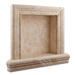 Ivory Travertine Hand-Made Custom Shampoo Niche / Shelf - SMALL - Honed-American Tile Depot