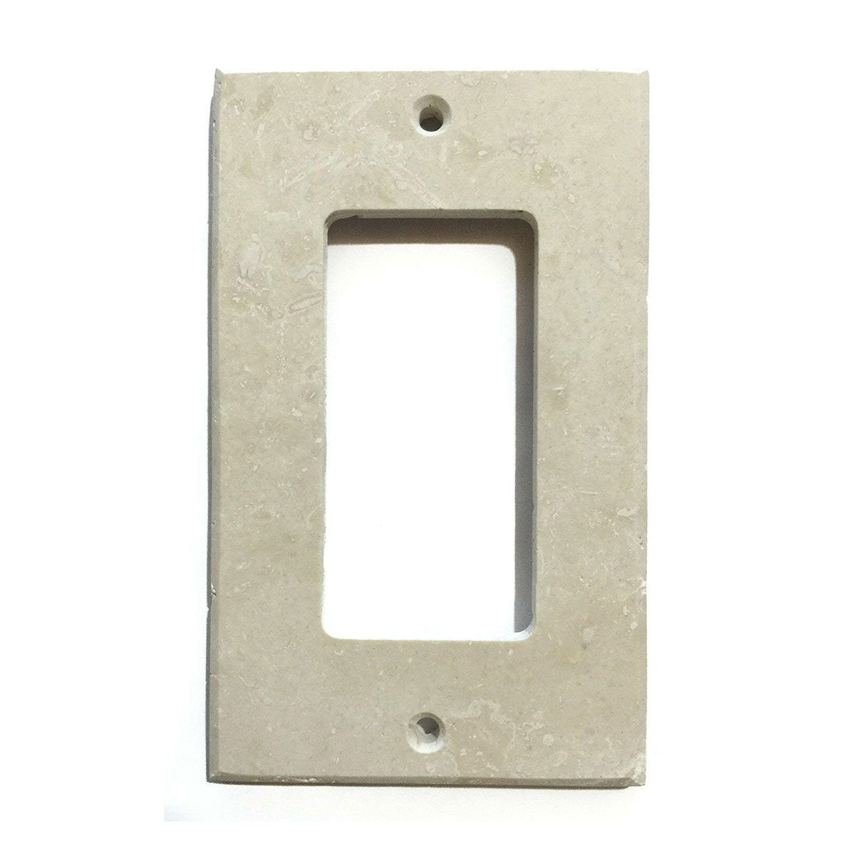 Ivory Travertine Single Rocker Switch Wall Plate / Switch Plate / Cover - Honed-American Tile Depot