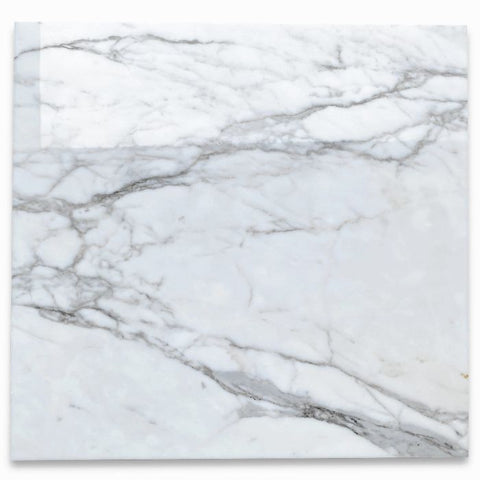 24 X 24 Italian Statuary White Marble Polished Tile