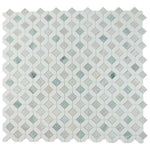 Luna Ming Green Polished Octagon Marble Mosaic Tile-American Tile Depot