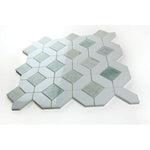 Luna Ming Green Polished Octagon Marble Mosaic Tile-American Tile Depot