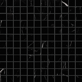 1 X 1 Black Marquina Marble Polished Mosaic Tile