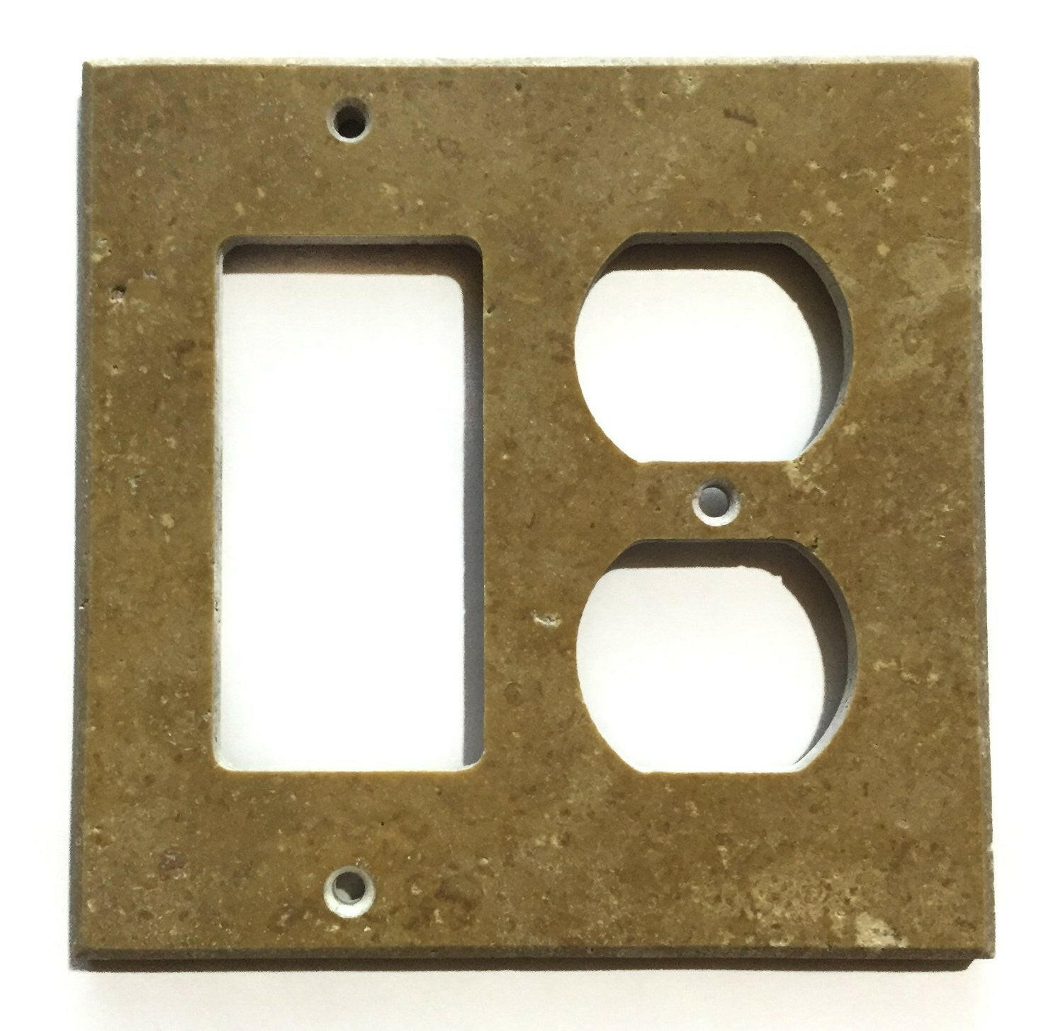 Noce Travertine Rocker Duplex Switch Wall Plate / Switch Plate / Cover - Honed-American Tile Depot