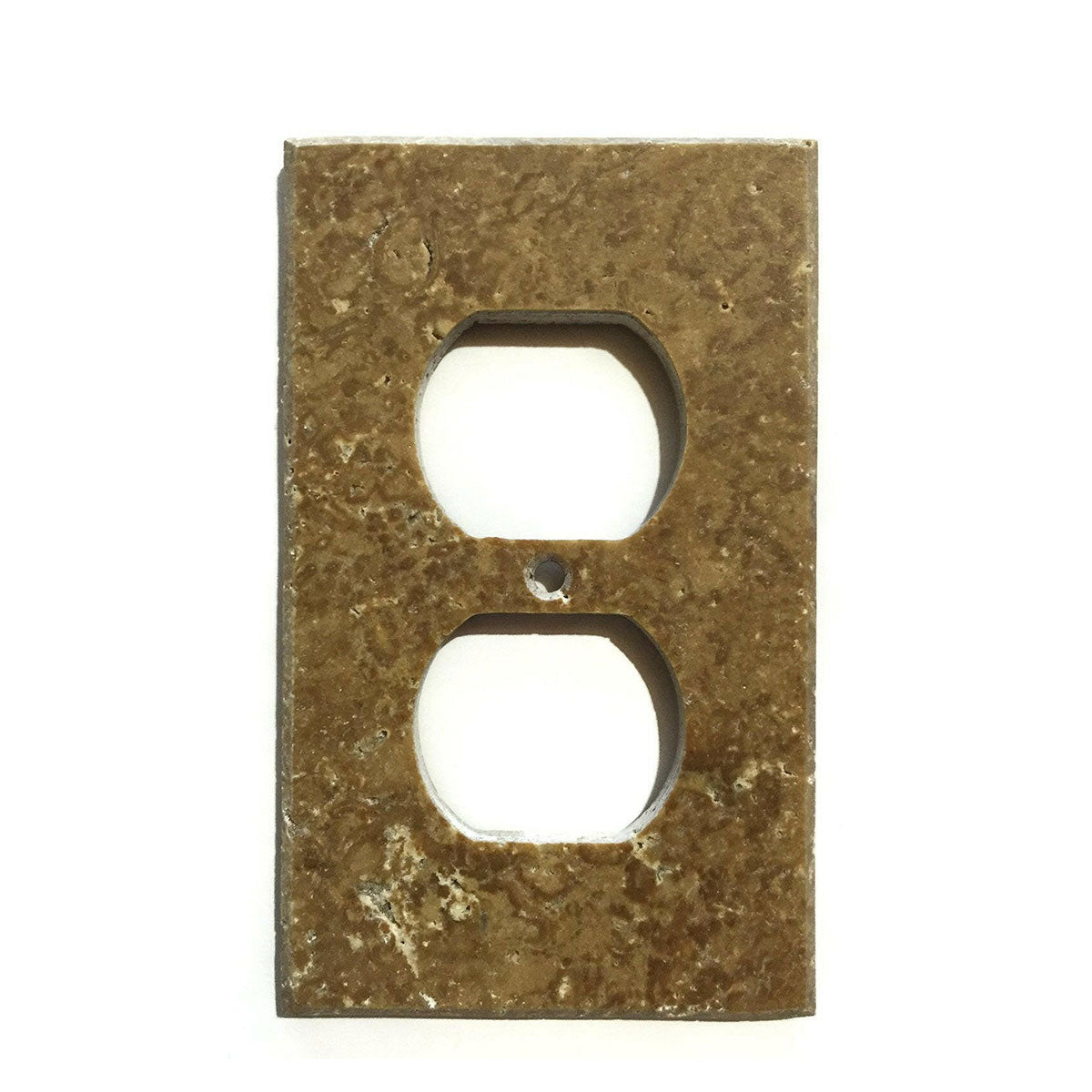 Noce Travertine Single Duplex Switch Wall Plate / Switch Plate / Cover - Honed-American Tile Depot