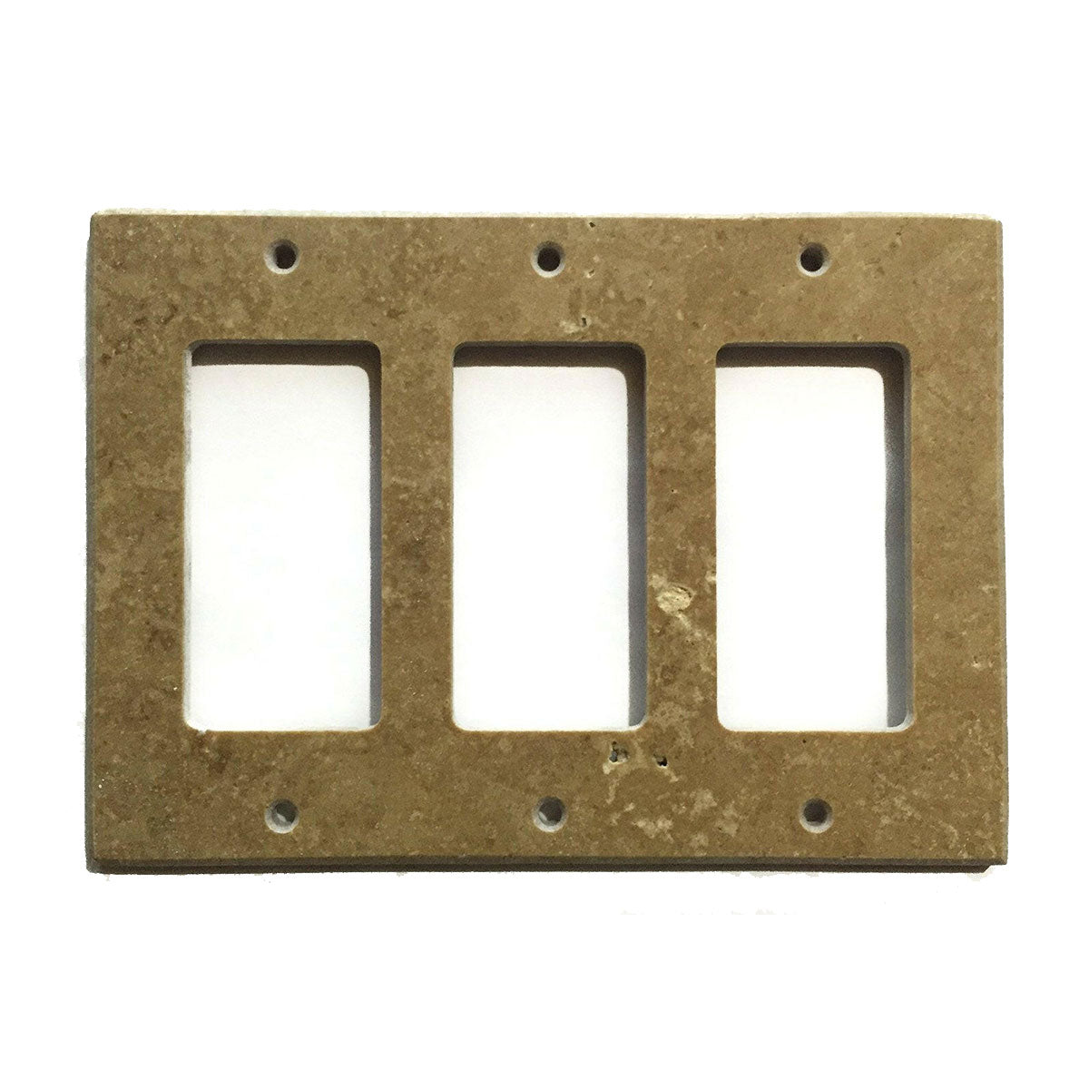 Noce Travertine Triple Rocker Switch Wall Plate / Switch Plate / Cover - Honed-American Tile Depot