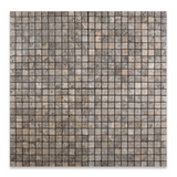 5/8 X 5/8 Silver Travertine Tumbled Mosaic Tile