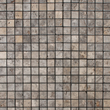 5/8 X 5/8 Silver Travertine Tumbled Mosaic Tile