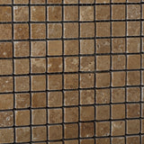 5/8 X 5/8 Noce Travertine Tumbled Mosaic Tile