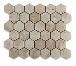 Cappuccino Marble Polished 2" Hexagon Mosaic Tile-Marble Mosaic-American Tile Depot