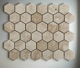 Cappuccino Marble Polished 2" Hexagon Mosaic Tile