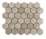 Cappuccino Marble Polished 2" Hexagon Mosaic Tile