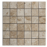 2 X 2 Cappuccino Marble Polished Mosaic Tile