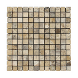 1 X 1 Philadelphia Travertine Tumbled Mosaic Tile