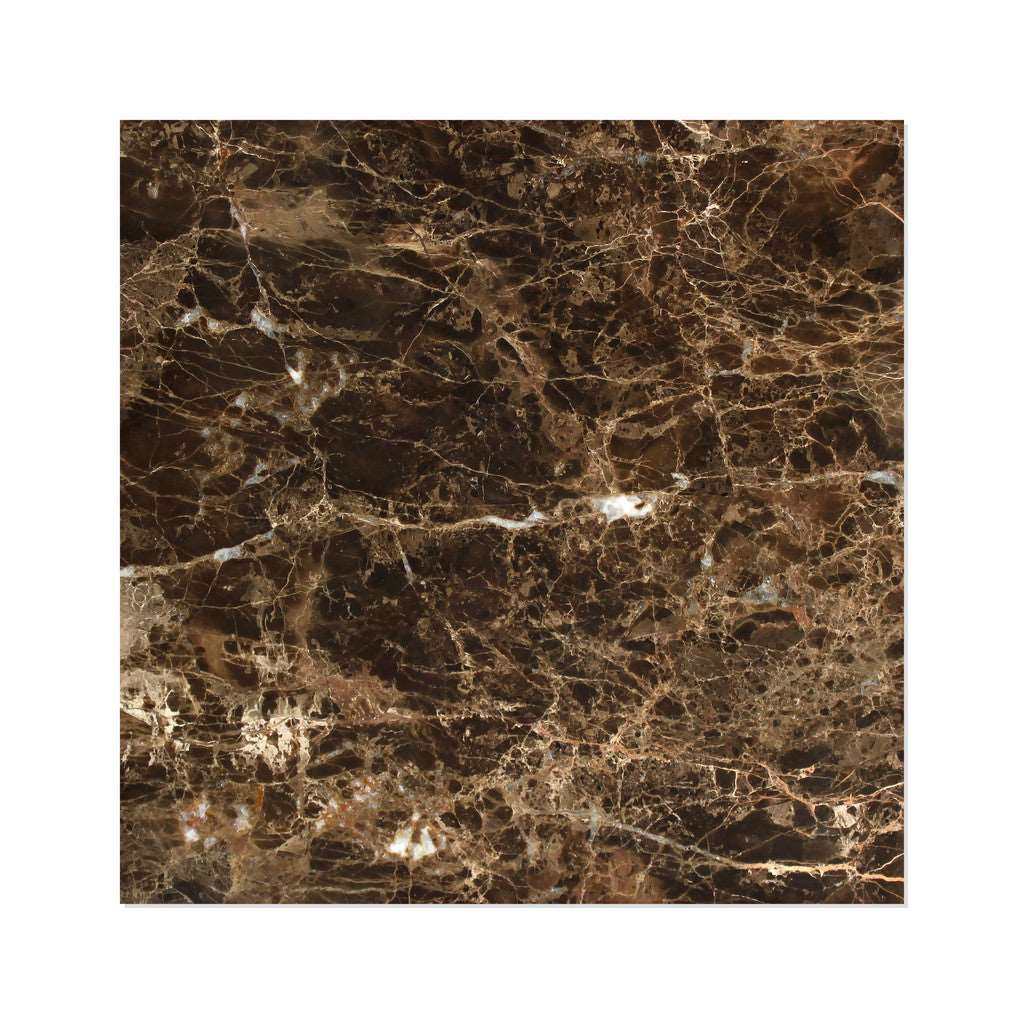 12 X 12 Emperador Dark Marble Polished Field Tile