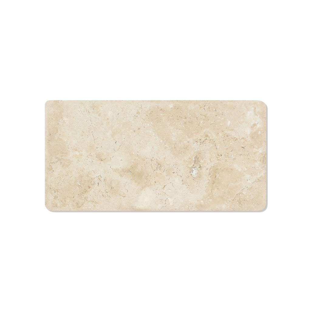 3 X 6 Durango Cream Travertine Tumbled Subway Brick Field Tile