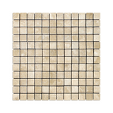 1 X 1 Durango Cream Travertine Tumbled Mosaic Tile