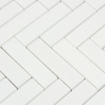 Thassos White Marble Polished 1.25 x 6 Herringbone Mosaic Tile-Marble Mosaic-American Tile Depot