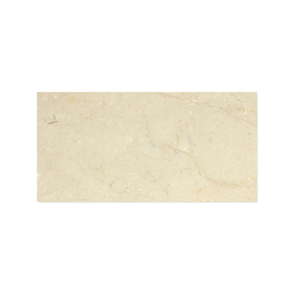 6 X 12 Crema Marfil Marble Honed Subway Brick Field Tile