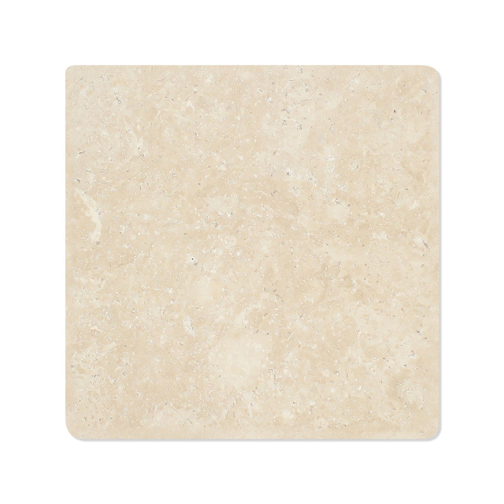 6 X 6 Durango Cream Travertine Tumbled Field Tile