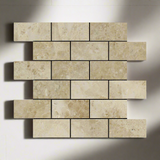 2 X 4 Cappuccino Marble Polished Brick Mosaic Tile