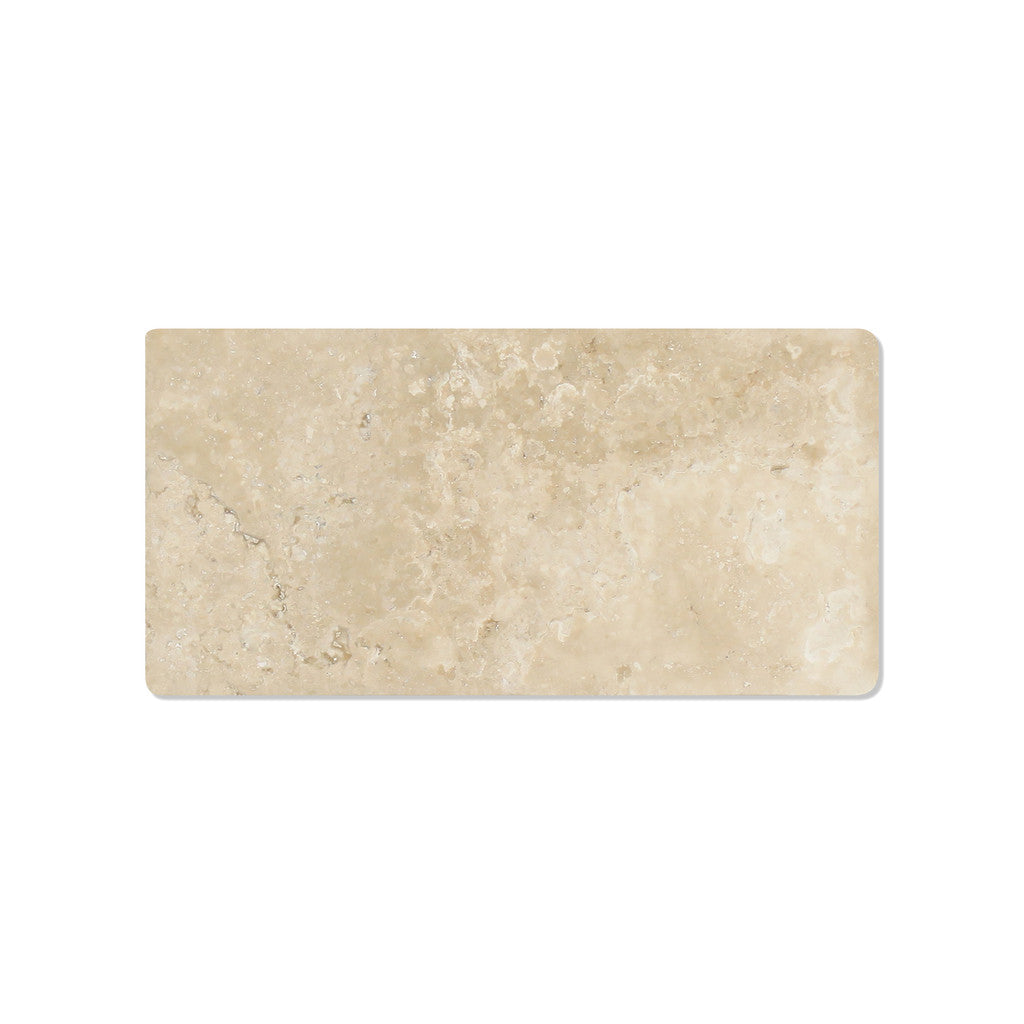 3 X 6 Durango Cream Travertine Tumbled Subway Brick Field Tile