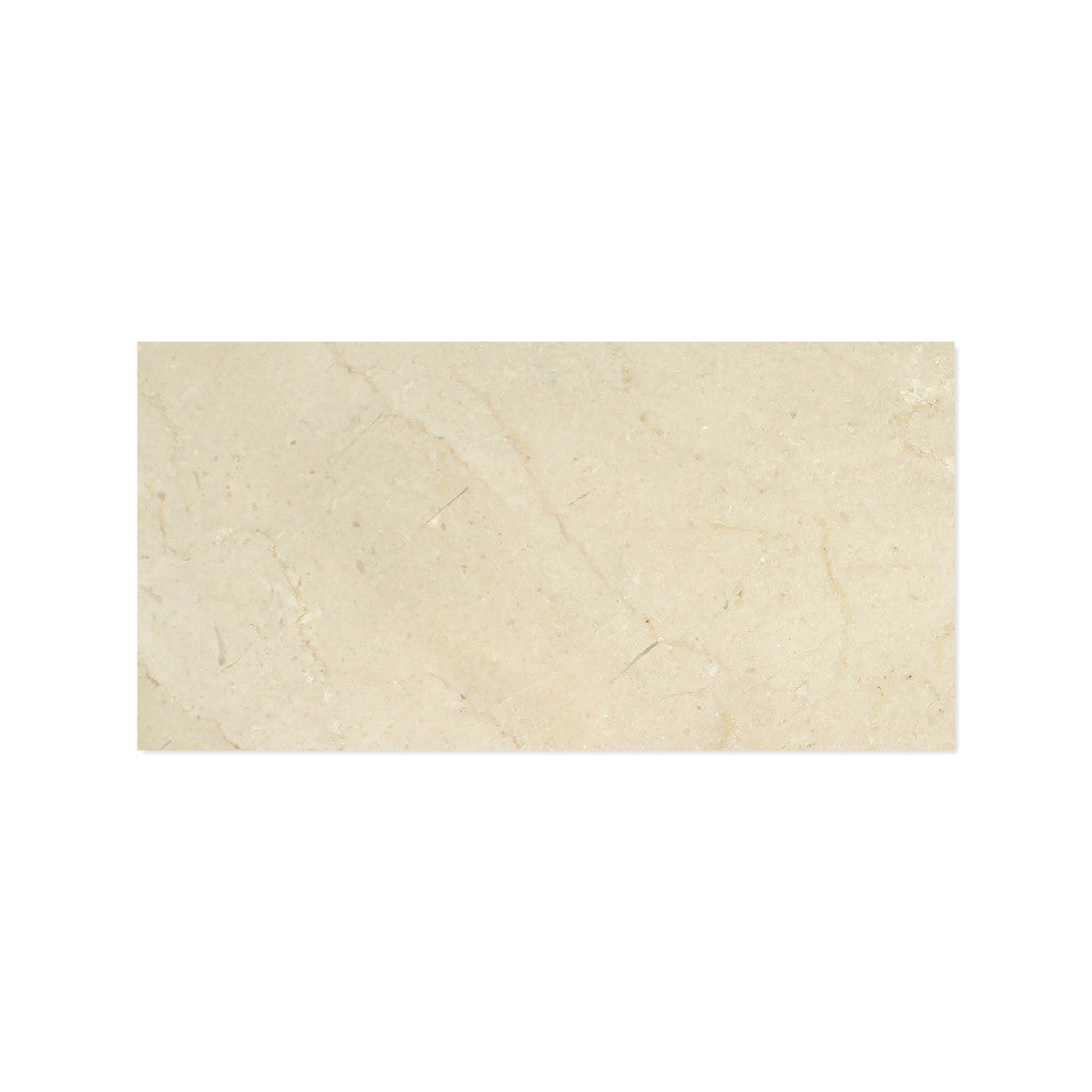 6 X 12 Crema Marfil Marble Honed Subway Brick Field Tile