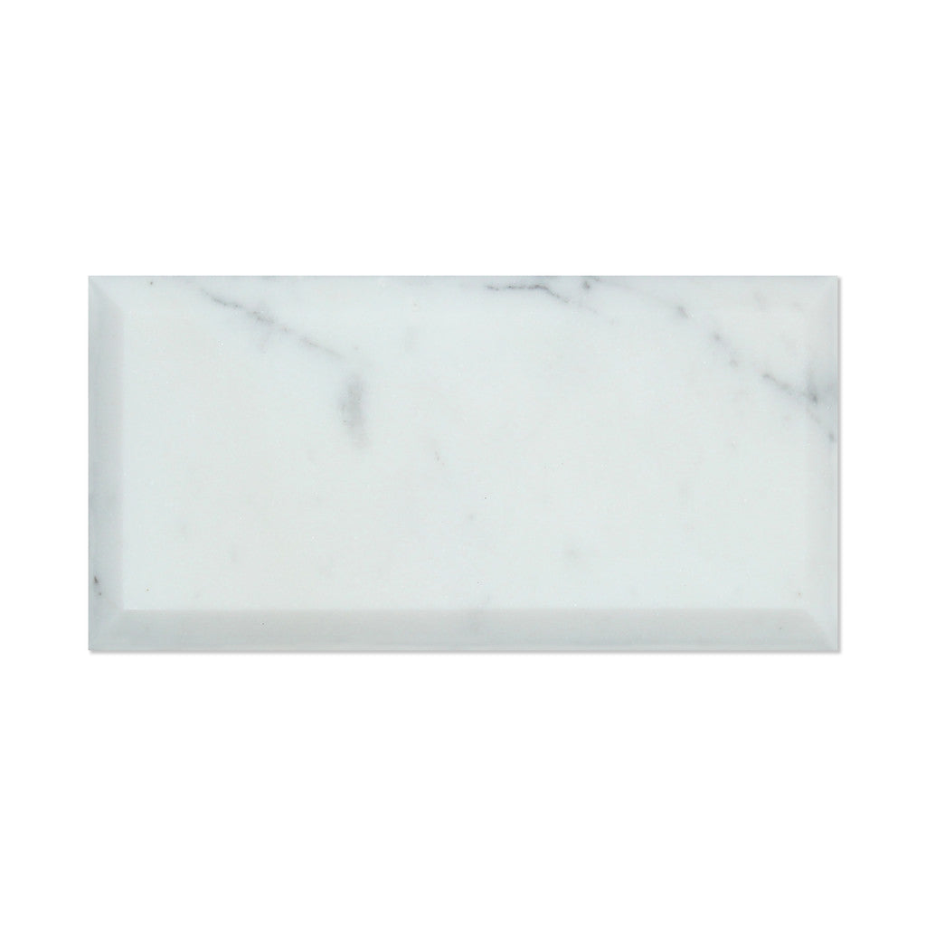 3 X 6 Calacatta Gold Marble Polished & Deep-Beveled Field Tile