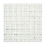 Thassos White Marble Polished 3D Small Bread Mosaic Tile-Marble Mosaic-American Tile Depot