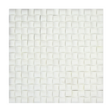 Thassos White Marble Honed 3D Small Bread Mosaic Tile-Marble Mosaic-American Tile Depot