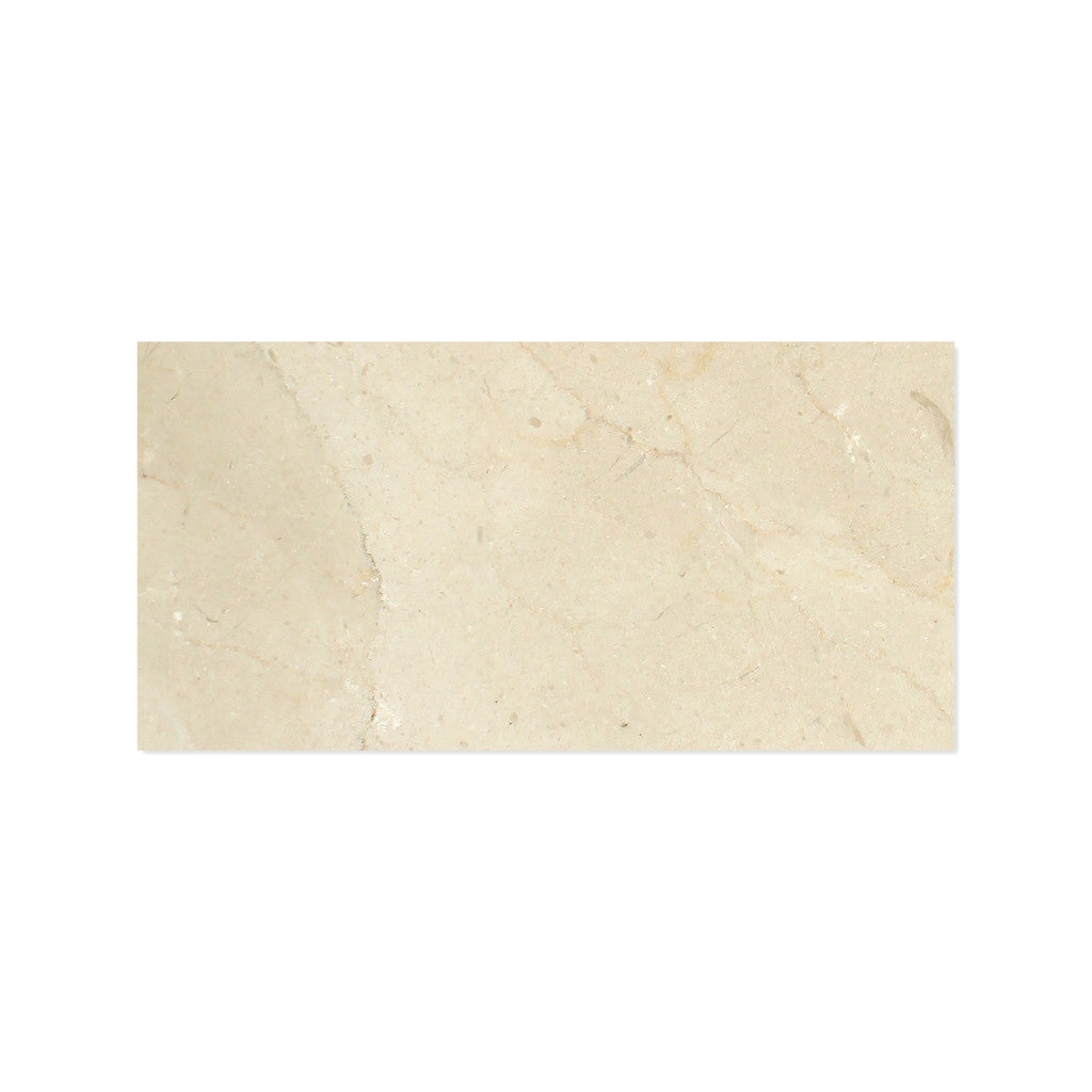 6 X 12 Crema Marfil Marble Honed Subway Brick Field Tile