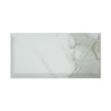 3 X 6 Calacatta Gold Marble Polished & Deep-Beveled Field Tile