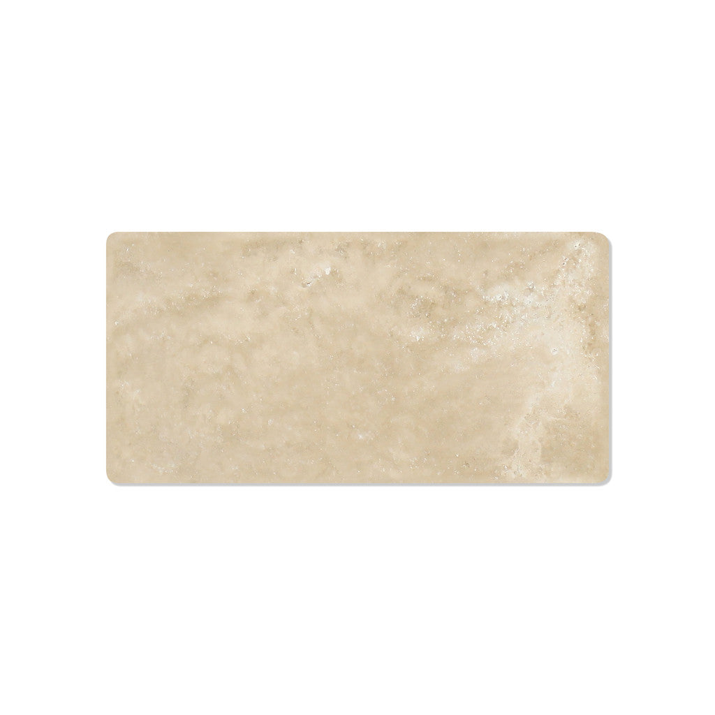 3 X 6 Durango Cream Travertine Tumbled Subway Brick Field Tile