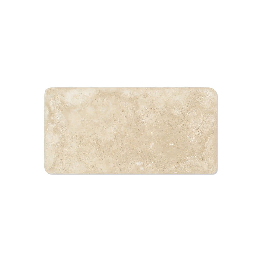 3 X 6 Durango Cream Travertine Tumbled Subway Brick Field Tile