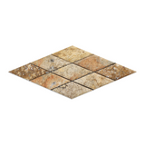 3 X 6 Scabos Travertine Diamond / Rhomboid Honed & Beveled Mosaic Tile