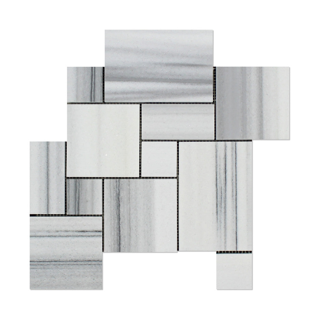 Mink Marmara Equator Marble 4-Pieced OPUS Mini-Pattern Polished Mosaic Tile