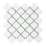 Thassos White Marble Polished Lantern Arabesque Mosaic Tile-Marble Mosaic-American Tile Depot